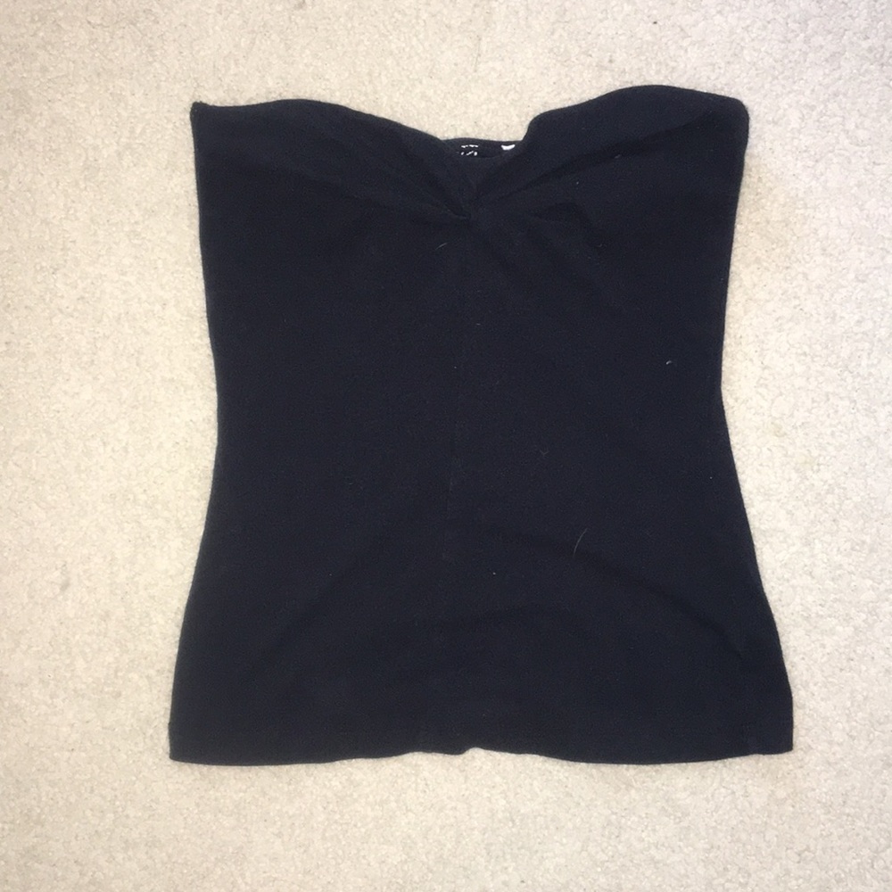 Black Strapless Top